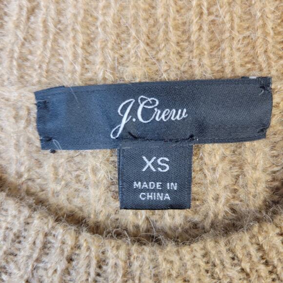 J Crew Sweater Women's XS Camel Wool Alpaca Blend Career Preppy Academia Festive - Picture 4 of 9